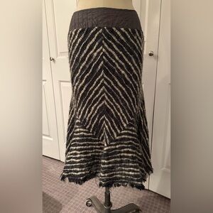 Isabel Toledo Black and White A-Line Skirt